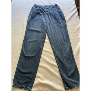 Vtg 80's Zena Jeans High Rise Pleats Denim Slight Taper USA‎ Blue Women's 14